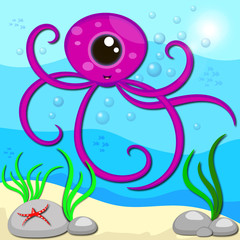 Cute octopus cartoon