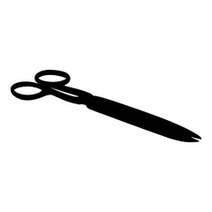 black scissors on white background