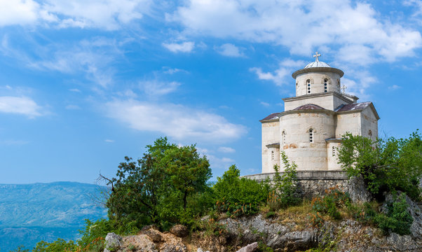 The Saint Stanko, Svetog Stanka church. Lower church of Ostrog monastery complex in the mountains of Montenegro.