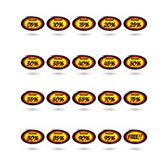 Obraz premium Discount Label Pop Art Style