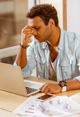Young businessman working