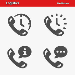Logistics Icons. Professional, pixel perfect icons optimized for both large and small resolutions. EPS 8 format.