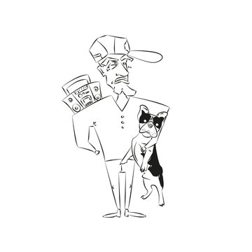recommend clip art: Graffiti style hand draw line art charcter
                    