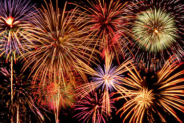  Fireworks. Celebration and anniversary background.