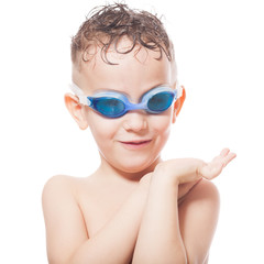 Fototapeta premium Smiling young swimmer