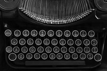 Typewriter black and white