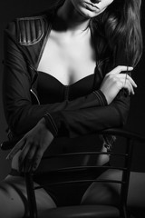  sexy girls brunettes in erotic clothing