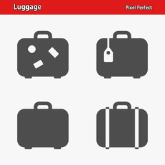 Luggage Icons. Professional, pixel perfect icons optimized for both large and small resolutions. EPS 8 format.
