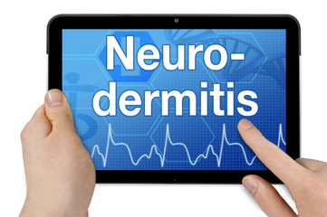 Tablet mit Touchscreen und Interface mit Neurodermitis