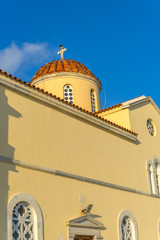 Traditional greek church in Mykonos, Greece.