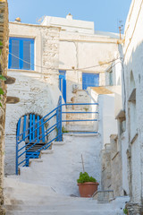 Typical greek traditional houses in Mykonos, Greece.