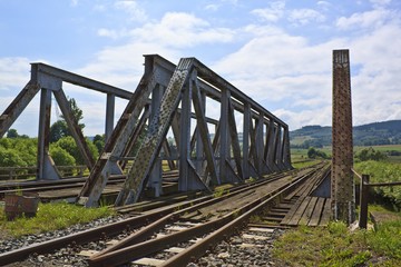 Obraz premium image of railway tracks viaduct