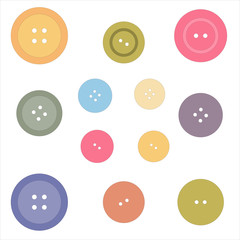 Nice picture with buttons painted in delicate colors