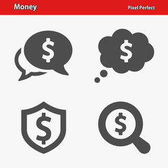 Money Icons. Professional, pixel perfect icons optimized for both large and small resolutions. EPS 8 format.