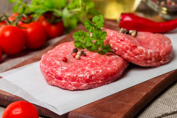 Raw Minced burger Meat
