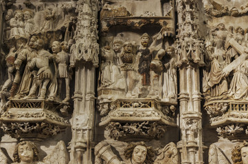 Retablo de Alabastro de la Basílica de Santa María (Castelló d’Empúries, Gerona, Catalunya,...