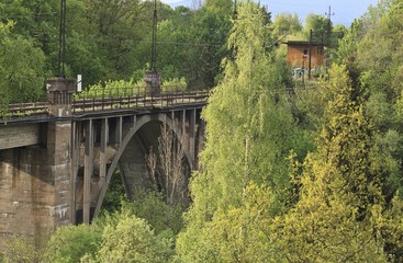 Fototapeta na wymiar image of railway tracks viaduct