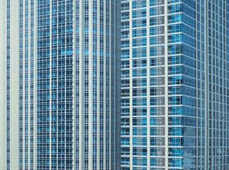 Plakat View of huge, luxury skyscraper in Bangkok.