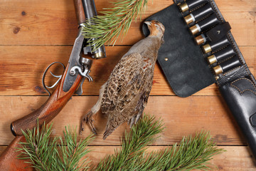Hunter's  trophy partridge