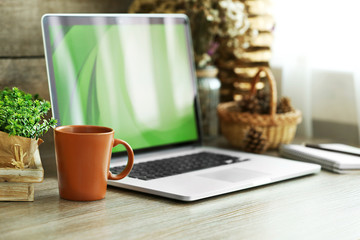 Workplace. Retro design concept