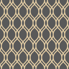 Naklejka premium Seamless ornament. Modern stylish geometric pattern with repeating vertical golden wavy lines