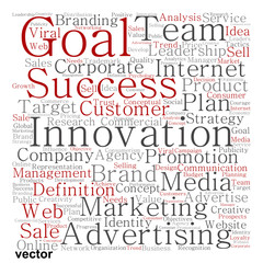Vector conceptual business leadership word cloud