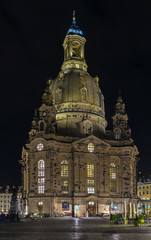 Fototapeta na wymiar Dresden Frauenkirche at night, Germany