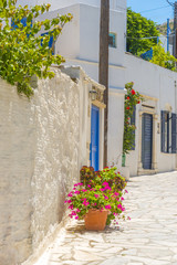 Traditional houses in Mykonos, Greece. Beautiful sample of the a