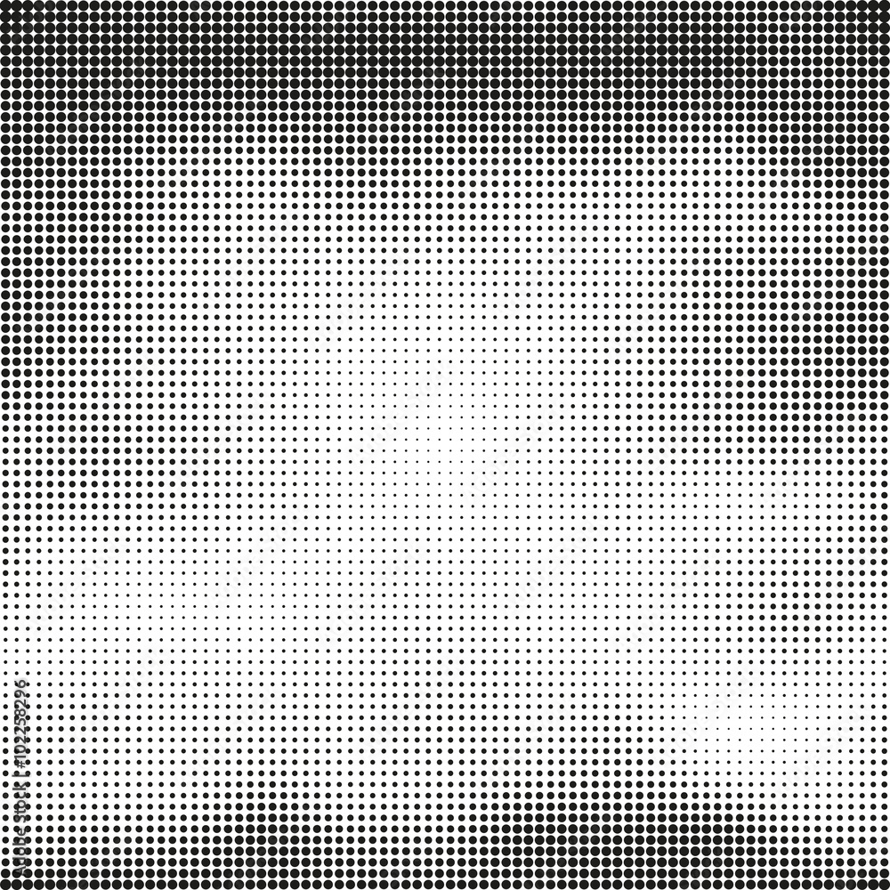 Poster halftone seamless vector background. abstract halftone effect with black dots on white background