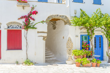 Traditional houses in Mykonos, Greece. Beautiful sample of the a - 102258245