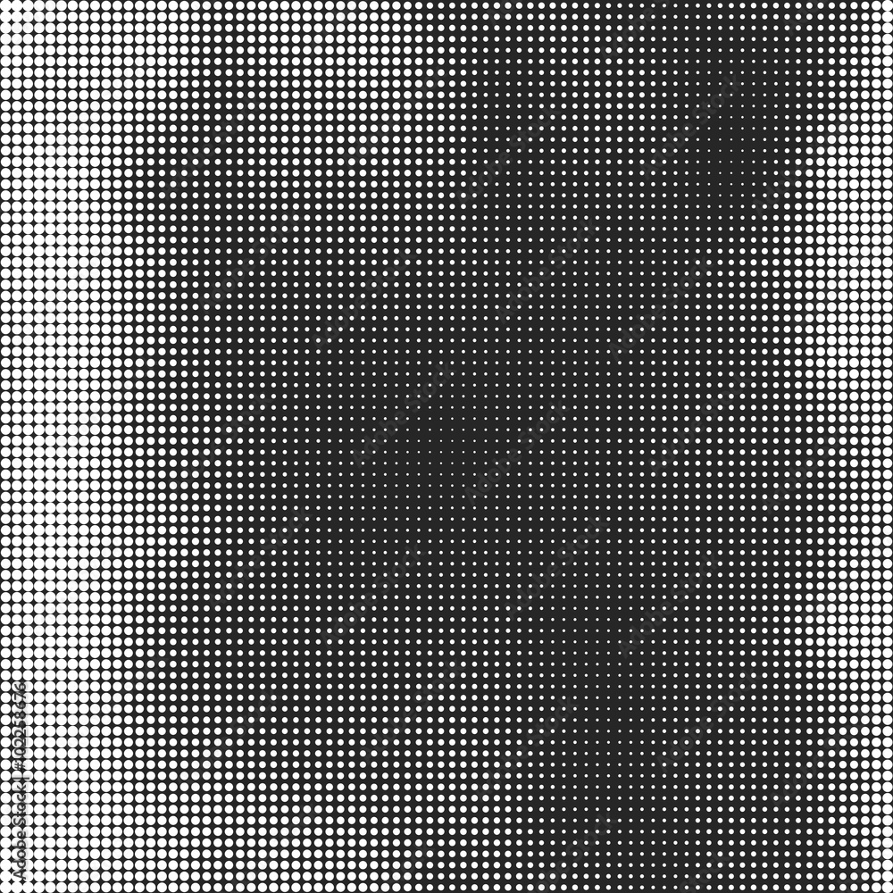 Poster halftone seamless vector background. abstract halftone effect with white dots on black background