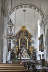 Mariahilferkirche Church interior in Graz, Austria