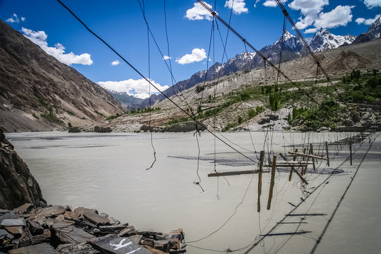 Damaged bridge