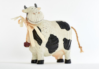 cute wooden cow toy