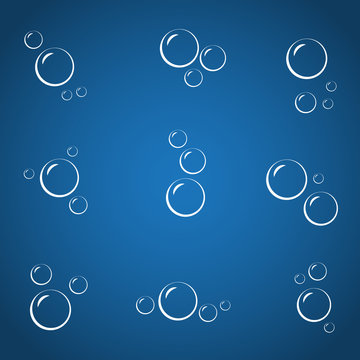 Water bubbles vector background.