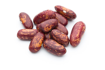 Red beans isolated on the white.