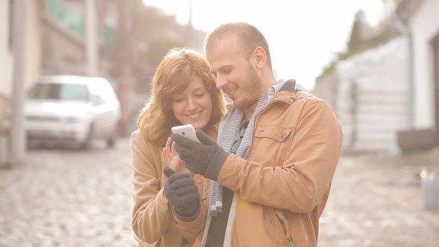 Couple having a good time outdoors.