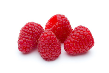 Raspberry isolated on the white background.