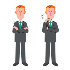 男性　表情　困る