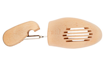 wooden shoe shape holder