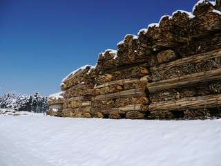 stapled wood