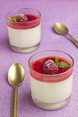 White chocolate panna cotta
