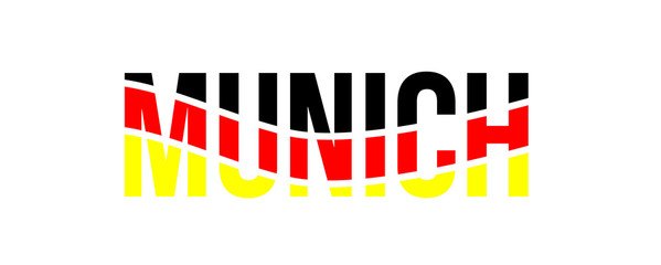 Munich flag typo vector