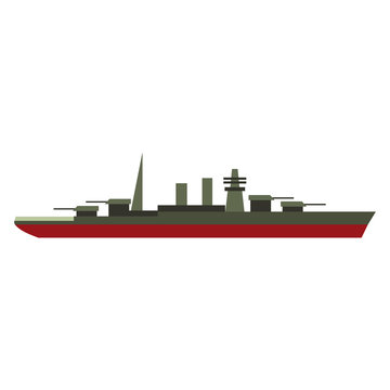 recommend clip art: Warship flat icon