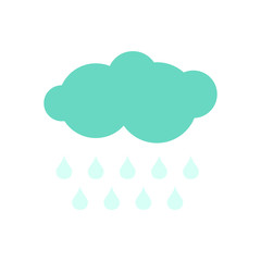 Cloud with drops ecology icon