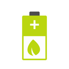 Eco energy battery icon 