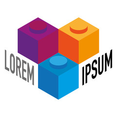 Icon geometric symbol union representing society