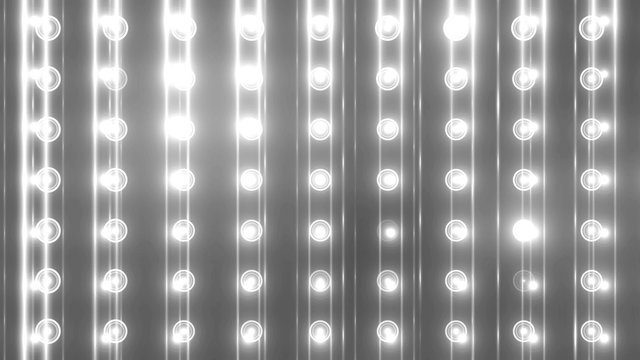 Floodlights silver disco background. Abstract motion background, shining lights, energy waves.