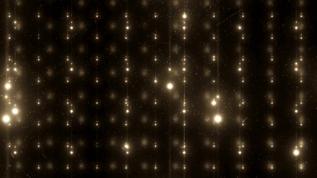 Floodlights gold disco background. Abstract motion background, shining lights, energy waves.