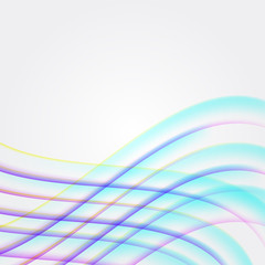 Curved wavy lines. Abstract background .